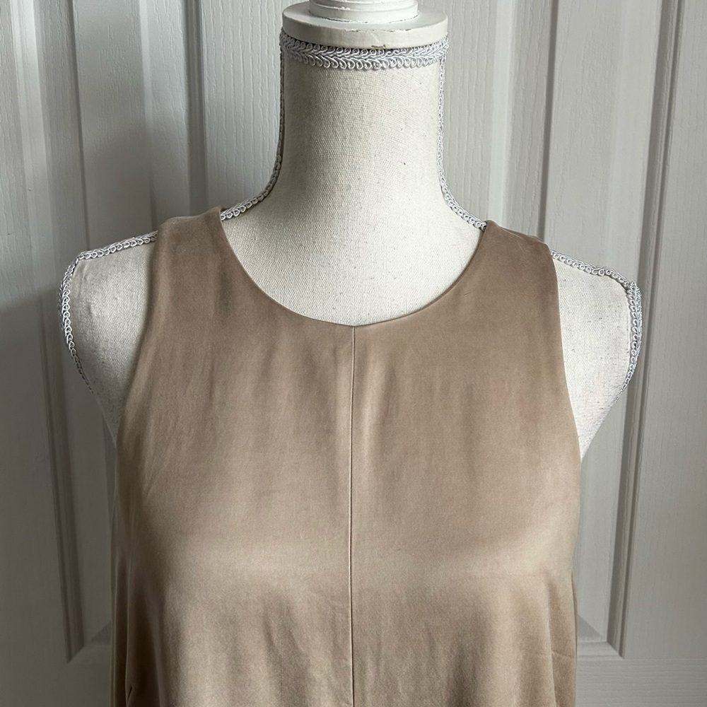 NWT MASSIMO DUTTI Maxi Sleeveless Dress, Tan, Size 10 - Picture 2 of 7